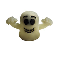 Ghosts Galore Set Of Two 2" Figures Smiley Face & Angry Face Glow In Dark Toy Ghosts