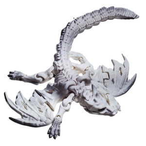 FlexiMech  Skelly Dragon 11" Long Flexible Fully Articulated 3d Printed Skeleton Fidget Toy (Copy) (Copy)