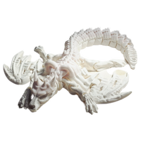 FlexiMech  Skelly Dragon 11" Long Flexible Fully Articulated 3d Printed Skeleton Fidget Toy (Copy) (Copy)