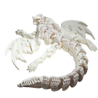 FlexiMech  Skelly Dragon 11" Long Flexible Fully Articulated 3d Printed Skeleton Fidget Toy (Copy) (Copy)

