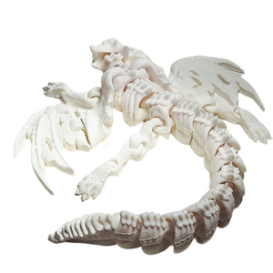 FlexiMech  Skelly Dragon 11" Long Flexible Fully Articulated 3d Printed Skeleton Fidget Toy (Copy) (Copy)