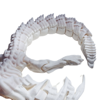 FlexiMech  Skelly Dragon 11" Long Flexible Fully Articulated 3d Printed Skeleton Fidget Toy (Copy) (Copy)
