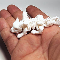 FlexiMech Baby Skelly Dragon 2.5" Long Flexible Fully Articulated 3d Printed Skeleton Fidget Toy (Copy)