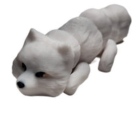 Fleximech Mini Arctic Fox  2.5" Articulated 3d Printed Flexible Forest Animals Fidget Toy Figure