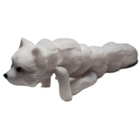 Fleximech Mini Arctic Fox  2.5" Articulated 3d Printed Flexible Forest Animals Fidget Toy Figure
