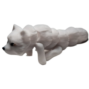Fleximech Mini Arctic Fox  2.5" Articulated 3d Printed Flexible Forest Animals Fidget Toy Figure