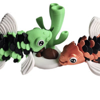 Fleximech Aquarium Fish & Coral Reef 6" Articulated Fish  3d Printed  Pet Fidget Toy
