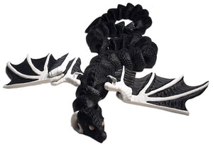 FlexiMech Drape Worm Dragon 21" Long Flexible Fully Articulated 3d Printed Shoulder Drape Fidget Toy