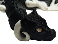 FlexiMech Drape Worm Dragon 21" Long Flexible Fully Articulated 3d Printed Shoulder Drape Fidget Toy
