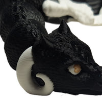 FlexiMech Drape Worm Dragon 21" Long Flexible Fully Articulated 3d Printed Shoulder Drape Fidget Toy