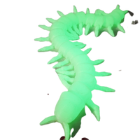 FlexiMech Centipede Worms & Creepy Crawlers Articulated 3d Printed Insects Glow In The Dark Fidget Toy Toy
