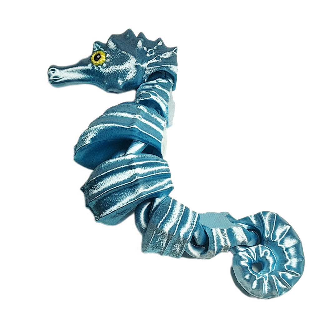FlexiMech Seahorse Articulated 3d Printed Baby Critter Fidget Toy Choose Size