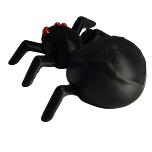 FlexiMech Black Widow Spider 6" Long Fully Articulated 3d Printed Insect Fidget Toy
