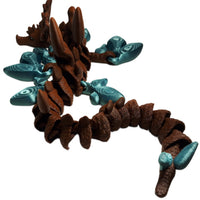 FlexiMech Leafy Sea Dragon 14" Long Flexible Fully Articulated 3d Printed Fidget Toy