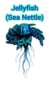 FlexiMech Sea Nettle Jellyfish Multicolor Articulated 3d Printed Sea Creature Fidget Toy