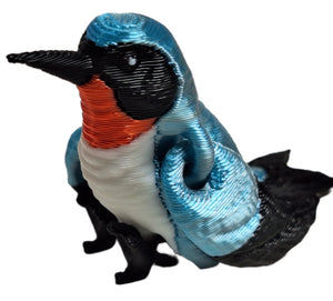 FlexiMech Hummingbird Baby Fully Articulated 1.5" Tall 3d Printed Mini Bird Fidget Toy