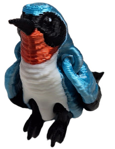 FlexiMech Hummingbird Baby Fully Articulated 1.5" Tall 3d Printed Mini Bird Fidget Toy
