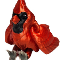 FlexiMech Cardinal Baby Fully Articulated 1.5" Tall 3d Printed Mini Bird Fidget Toy