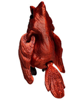 FlexiMech Cardinal Baby Fully Articulated 1.5" Tall 3d Printed Mini Bird Fidget Toy
