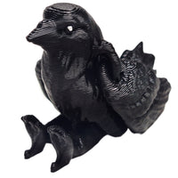 FlexiMech Raven Baby Fully Articulated 1.5" Tall 3d Printed Mini Bird Fidget Toy

