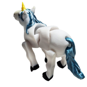 Fleximech Baby Unicorn Articulated 3d Printed 3.5"Fantasy  Fidget Toy Figure