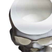 FlexiMech Human  Skull Tealight Lamp 3.5"Tall Sculpture Bone White Tealight Cover Candle Holder
