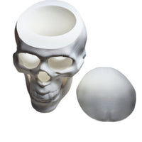 FlexiMech Human  Skull Tealight Lamp 3.5"Tall Sculpture Bone White Tealight Cover Candle Holder