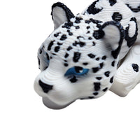 Fleximech Cute Mini  Snow Lion  Articulated 3d Printed 3.5" baby Jungle Cat Fidget Toy
