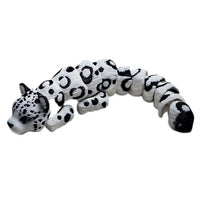 Fleximech Cute Mini  Snow Lion  Articulated 3d Printed 3.5" baby Jungle Cat Fidget Toy
