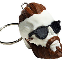 Fleximech Bearded Skulls Collection Of Various Human Skeleton Skull 3D Printed Keychains