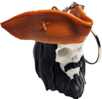 Fleximech Bearded Skulls Collection Of Various Human Skeleton Skull 3D Printed Keychains
