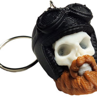 Fleximech Bearded Skulls Collection Of Various Human Skeleton Skull 3D Printed Keychains
