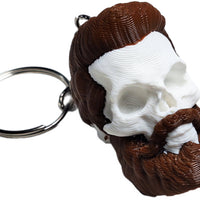 Fleximech Bearded Skulls Collection Of Various Human Skeleton Skull 3D Printed Keychains