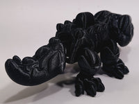 Flexi-Mech Hungry Walking Crocodile  Mechanical Articulated 3d Printed Fidget  Toy Onyx Black
