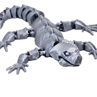 Flexi-Mech Iguana Dymond Eyez Articulated 3d Printed Fidget Toy Choose Your Color And Size