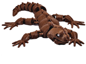 Flexi-Mech Iguana Dymond Eyez Articulated 3d Printed Fidget Toy Choose Your Color And Size