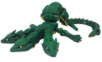 FlexiMech Hydra 3 Headed  Dragon 14.5" Long Flexible Fully Articulated 3d Printed Fidget Toy
