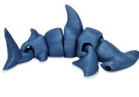 FlexiMech Hammerhead Baby Shark Gray 3D Printed 2.5" Articulated Realistic Ocean Predator Fidget Toy
