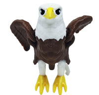 FlexiMech American Bald Eagle 1.85" Tall Bird Fully Articulated 3d Printed Mini Bird Fidget Toy
