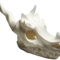 FlexiMech Dragon Skull Tealight Lamp 4.75"Tall Sculpture Bone White Tealight Cover