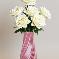 Elegant Modern Spiral Twist 3d Printed Vase 7" Minimalist Decor Choose Color