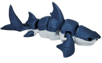 FlexiMech Great White Shark Baby 3D Printed 2.5" Articulated Realistic Ocean Predator Fidget Toy
