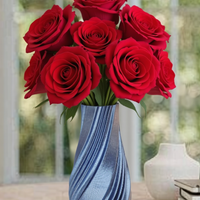 Elegant Modern Spiral Twist 3d Printed Vase 7" Minimalist Decor Choose Color