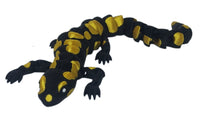 Fleximech Black & Gold Salamander Articulated 3d Printed 7" Lizard Fidget Toy
