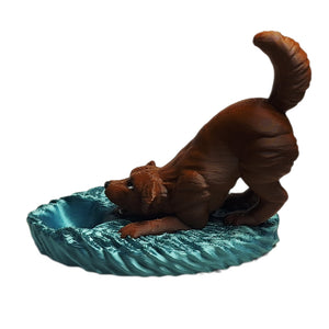 FlexiMech Golden Retriever Dog Guardian D&D Dungeons & Dragons 3d Printed Dice Holder