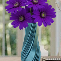 Elegant Modern Spiral Twist 3d Printed Vase 7" Minimalist Decor Choose Color