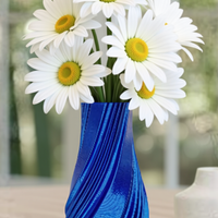 Elegant Modern Spiral Twist 3d Printed Vase 7" Minimalist Decor Choose Color
