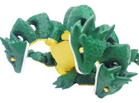 FlexiMech Hydra 3 Headed  Dragon 14.5" Long Flexible Fully Articulated 3d Printed Fidget Toy
