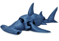 FlexiMech Hammerhead Baby Shark Gray 3D Printed 2.5" Articulated Realistic Ocean Predator Fidget Toy
