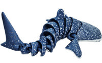 FlexiMech Whale Shark Gray 3D Printed 9.5" Articulated Realistic Ocean Predator Fidget Toy
